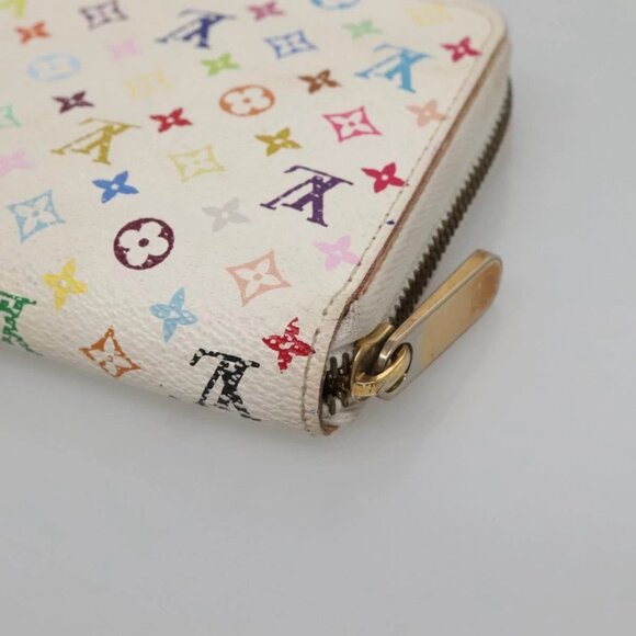 LOUIS VUITTON Monogram Multicolor Zippy Wallet Wallet White M60241 Auth 142356 - Picture 4 of 16